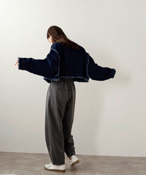 MINERTE スラックス パンツ 「MINERTE」twill curved slacks