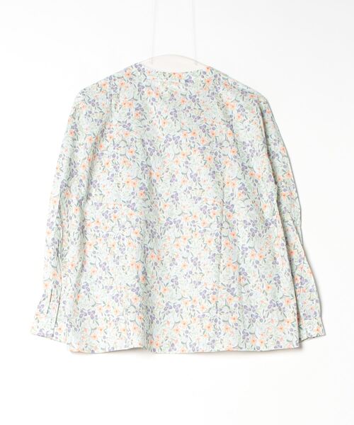 ブラウス シャツ 花柄プリント長袖タックデザインブラウス レディース On One's Own ブラウス シャツ 花柄プリント長袖タックデザイン