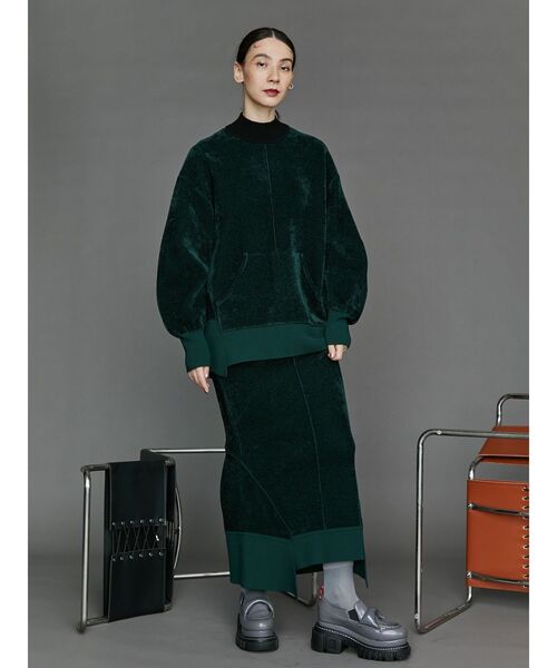 UN3D.（アンスリード） スカート VELOUR KNIT SK / ベロアニット