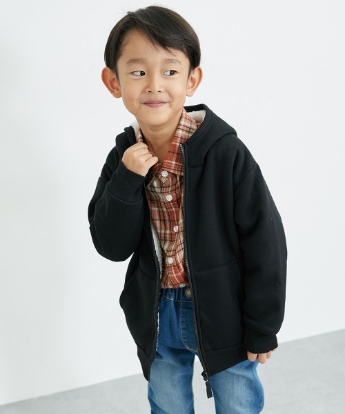 パーカー 裏ボアパーカージャケット キッズ 子供服 男の子 女の子