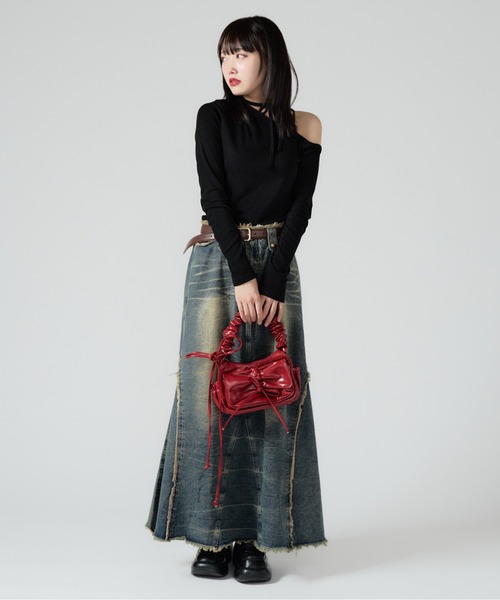 Chick ハンドバッグ Ribbon Design Shoulder Bag / リボン