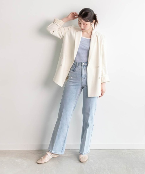 RANDA パンプス ビジューシアーフラットパンプス : ZOZOTOWN