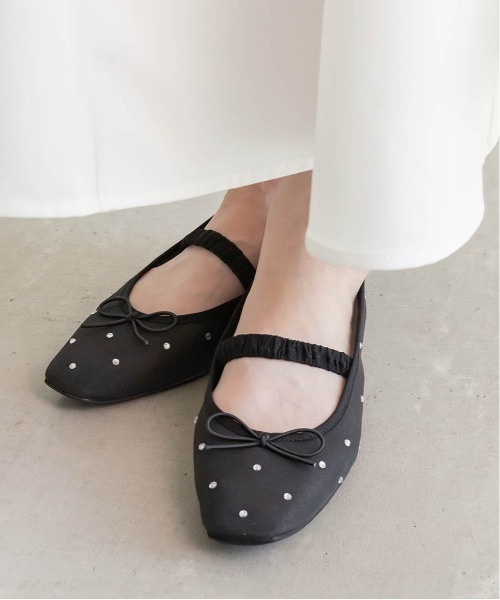 RANDA パンプス ビジューシアーフラットパンプス : ZOZOTOWN