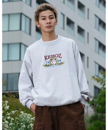 KEBOZ トレーナー スウェット BB LOGO HALF ZIP SWEAT PULLOVER