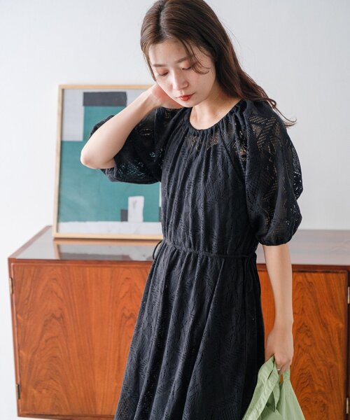 Kastane ワンピース Kastane 「Kastane」 7分袖ワンピース「the urban blancheコラボ
