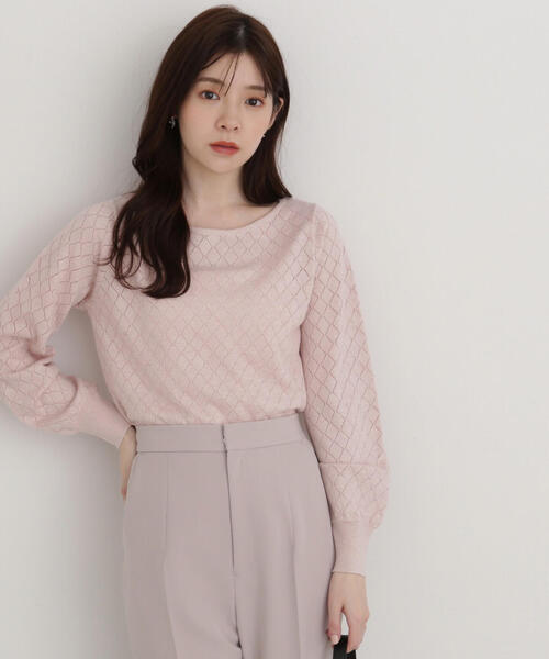 ニット セーター 「WEB限定カラーあり」アイレットスリーブニットトップス レディース dazzlin ニット セーター 「WEB限定カラーあり」アイレット