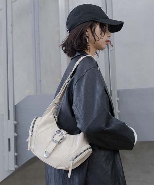 ぱむぽむ PAGEBOY ショルダーバッグ バッグ ハーフムーンベルトショルダー