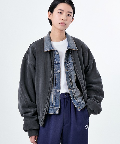 カーディガン STITCH  SWEAT ZIP CARDIGAN レディース
