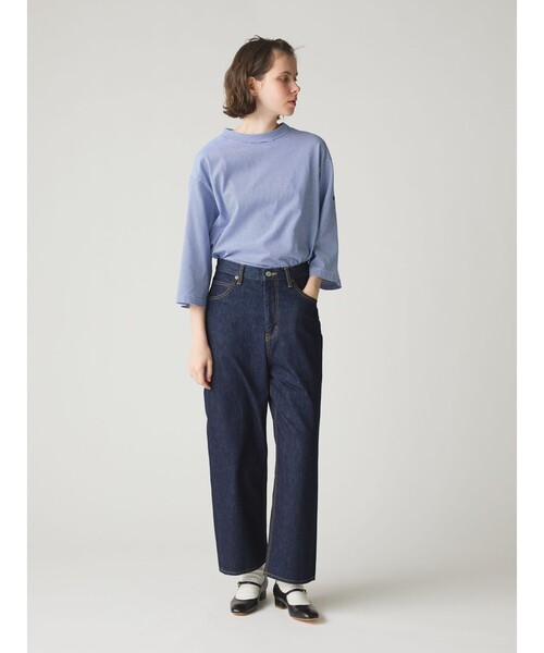パンツ MidiUmi ハイウエストワイドストレートデニム レディース