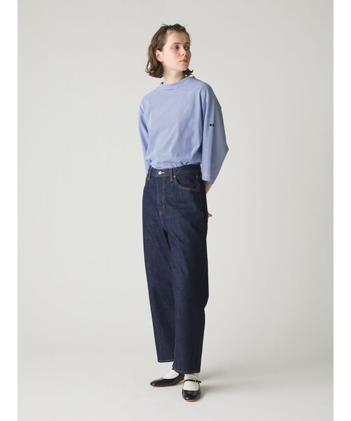 パンツ MidiUmi ハイウエストワイドストレートデニム レディース