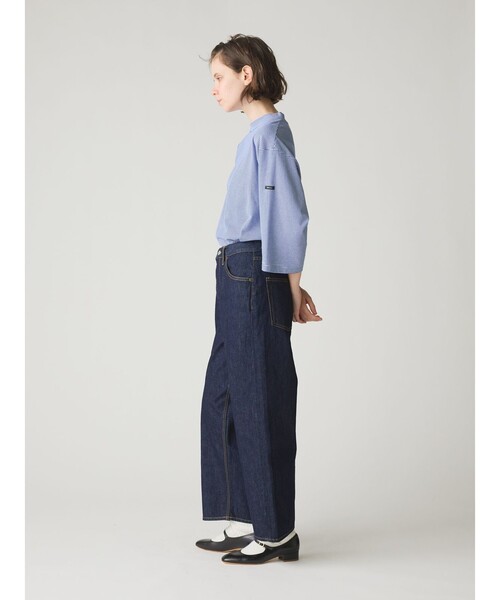 パンツ MidiUmi ハイウエストワイドストレートデニム レディース