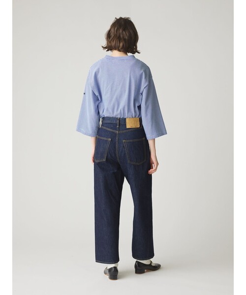 パンツ MidiUmi ハイウエストワイドストレートデニム レディース