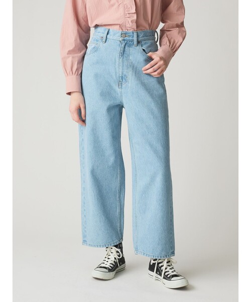 パンツ MidiUmi ハイウエストワイドストレートデニム レディース