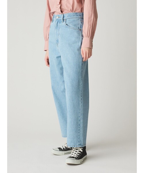 パンツ MidiUmi ハイウエストワイドストレートデニム レディース