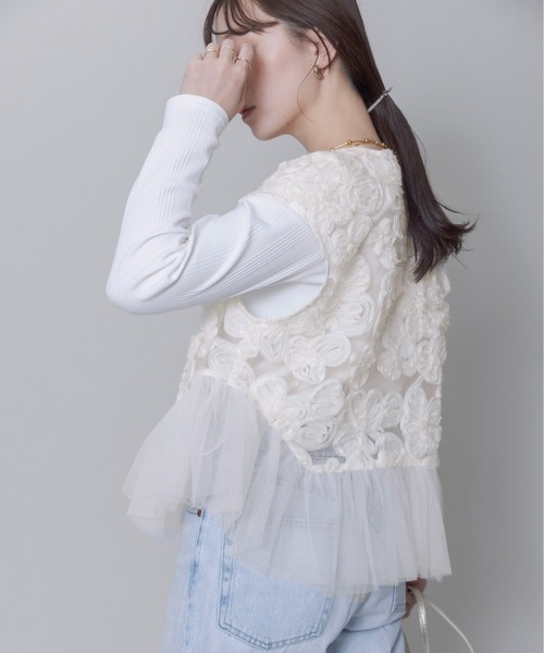 Eimee Law ロゴテープシャーリングジレ Eimee Law】ロゴテープシャーリングジレ（83529Y） | FORME Base