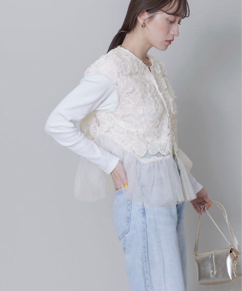 新品　今季　エイミーロウ　Eimee Law ベスト ジレ スカラップベスト Eimee Law ベスト ジレ スカラップベスト レディース : ZOZOTOWN