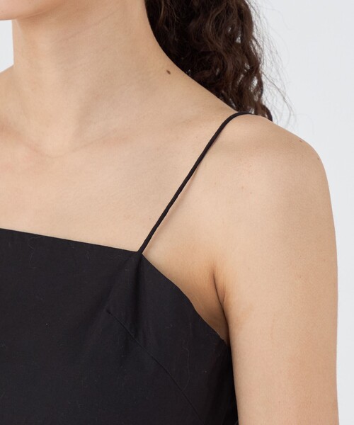 キャミソール 「別注」ne Quittez pas BLACK POPLIN ORGANZE キャミソールトップス 別注】ne Quittez pas BLACK POPLIN ORGANZE キャミソール