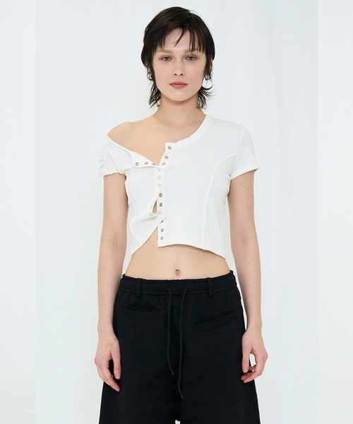 VIAVANDA tシャツ ASYMMETRIC MINI TOP レディース : ZOZOTOWN Yahoo 