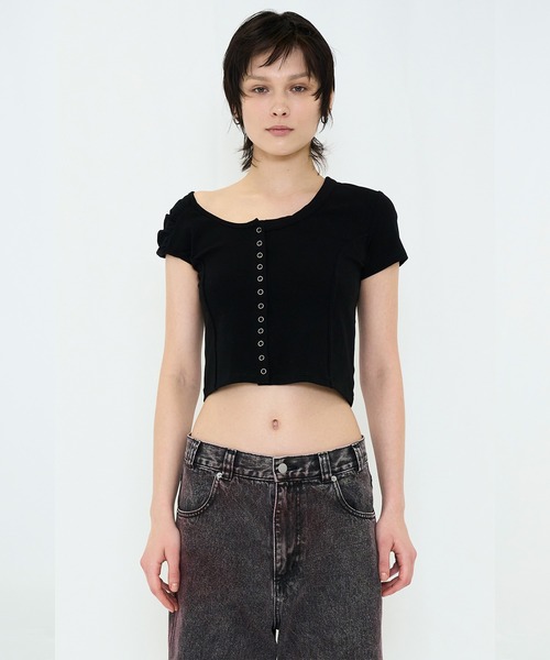 tシャツ ASYMMETRIC MINI TOP レディース