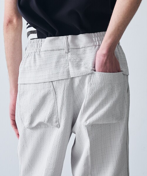 5351 POUR LES HOMMES パンツ クールツイード サイドジップ ショート