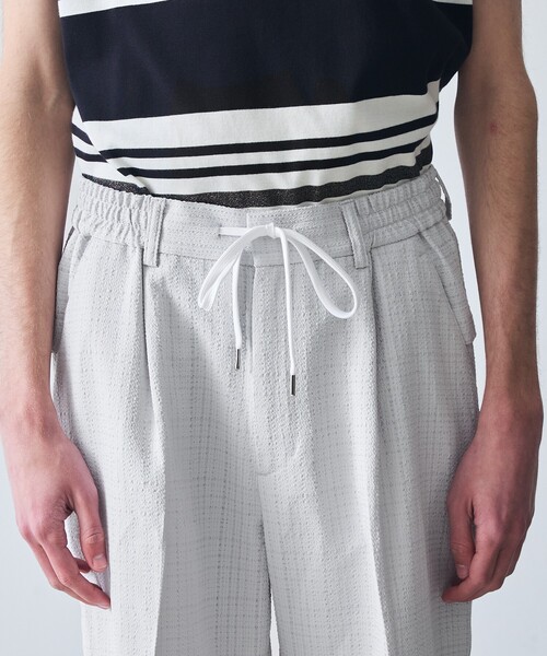 【CULLNI】ツイード素材 ベルト付 ショートパンツ ハーフパンツ サイズ1 5351 POUR LES HOMMES パンツ クールツイード サイドジップ ショート
