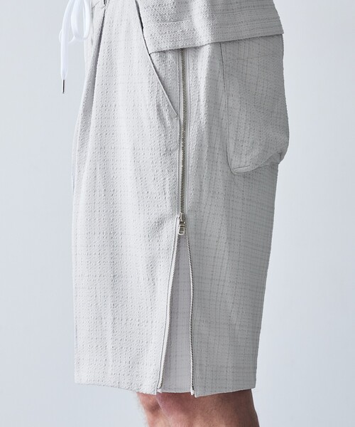 5351 POUR LES HOMMES パンツ クールツイード サイドジップ ショート