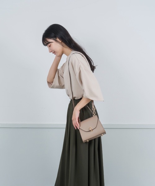 【美品】GIANNI NOTARO フラップ 2WAY 本革ハンドバッグ GIANNI NOTARO / 別注 フラップ ハンドバッグ（ハンドバッグ