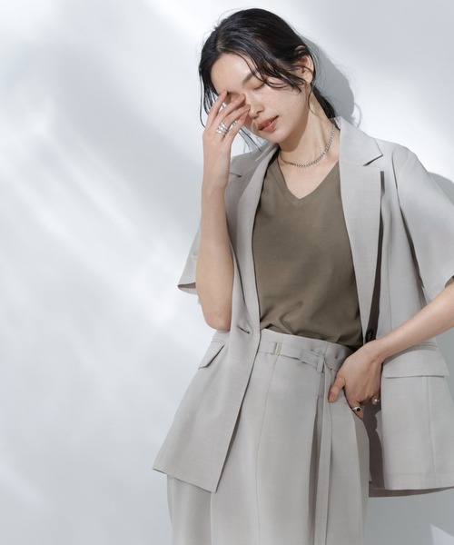 tシャツ Anti Soaked(R) 汗染み防止VネックTシャツ レディース | NANO universe | 04