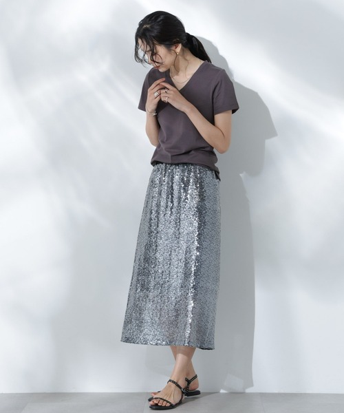 tシャツ Anti Soaked(R) 汗染み防止VネックTシャツ レディース | NANO universe | 10