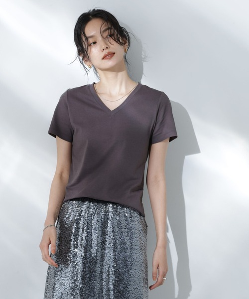 tシャツ Anti Soaked(R) 汗染み防止VネックTシャツ レディース | NANO universe | 06