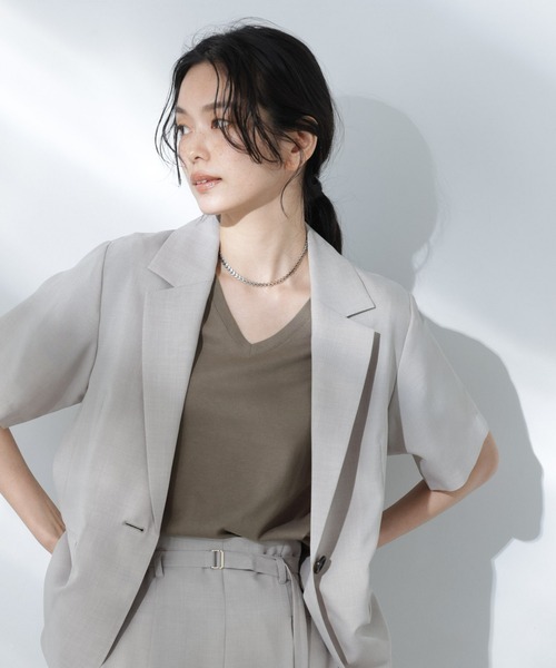 tシャツ Anti Soaked(R) 汗染み防止VネックTシャツ レディース | NANO universe | 12