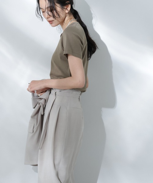tシャツ Anti Soaked(R) 汗染み防止VネックTシャツ レディース | NANO universe | 16