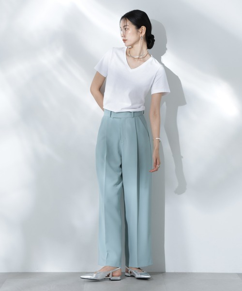 tシャツ Anti Soaked(R) 汗染み防止VネックTシャツ レディース | NANO universe | 24