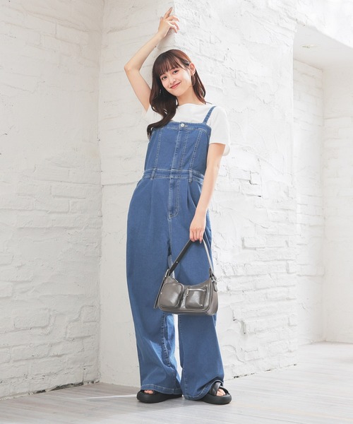 サロペット・オーバーオール・オールインワン  girl denim hooded all in one レディース デニム ジャンパー オールインワン サロペットパンツ