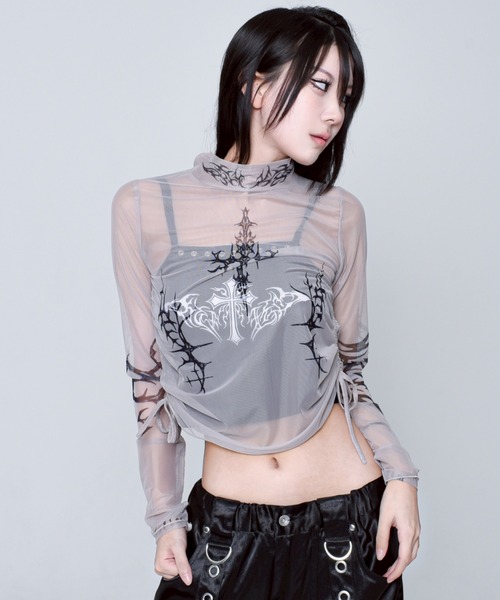 レフレム トップス REFLEM 「REFLEM/レフレム」テレコリブZIPトップス レディース