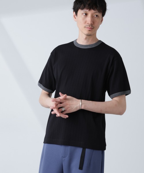 サイズ：M the 5525 ゴーゴーニーゴー ×nano universe 半袖Tシャツ ロゴプリント  ネイビー系 [240101439911] ゴルフウェア メンズ ストスト サイズ：M the 5525 ゴーゴーニーゴー ×nano universe 半袖T