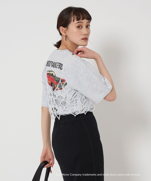 tシャツ 「別注」「GOOD ROCK SPEED」Ford ショートスリーブ Tシャツ ライトグレー レディース
