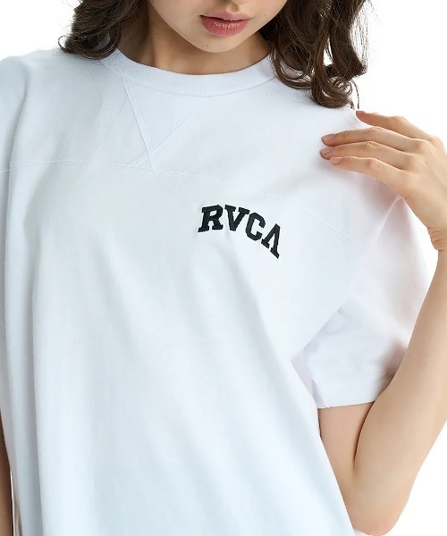 tシャツ 「RVCA/ルーカ」25SS ARCH RVCA LOOSE FIT ST/バックプリントワンポイントロゴ半袖Tシャツ レディース