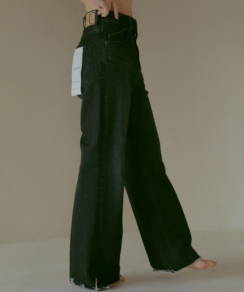 [CASA FLINE] обработка Denim брюки [YANUK сотрудничество ] 2 голубой женский 