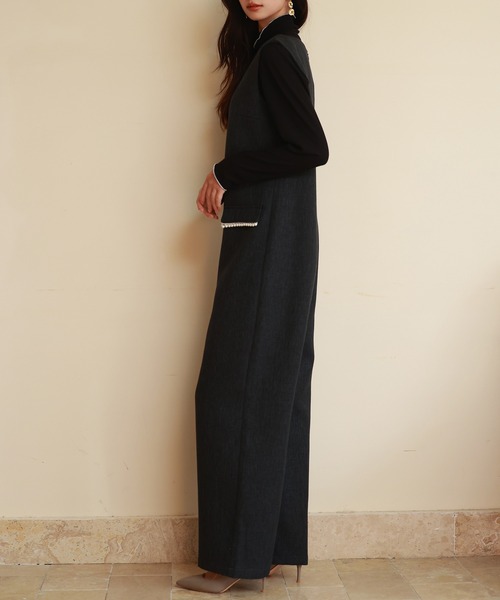 「SAISON DE PAPILLON」 オールインワン S ブラック レディース_画像5