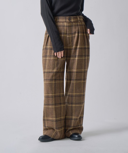 パンツ 「miffew/ ミフュー」2TUCK DOWN TROUSERS レディース