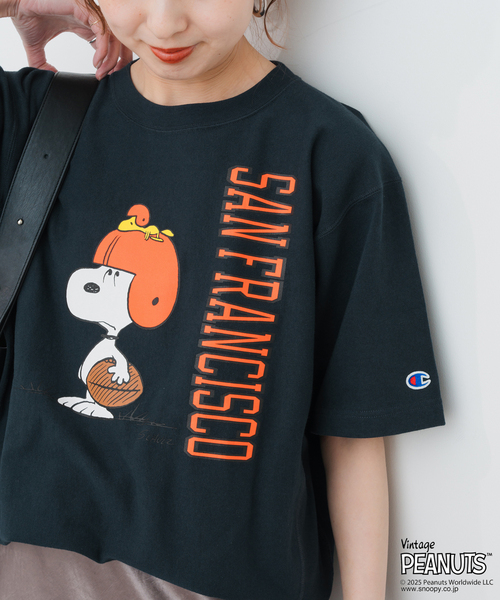 tシャツ Champion/チャンピオン SNOOPY FRANCISCO TSH レディース Champion tシャツ Champion/チャンピオン SNOOPY FRANCISCO TSH