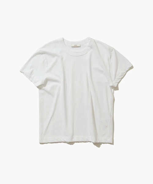 tシャツ 「ATON/エイトン」FRESCA SINGLE JERSEY STANDARD T-SHIRT/クルーネックカットソー/コットンコンパクト