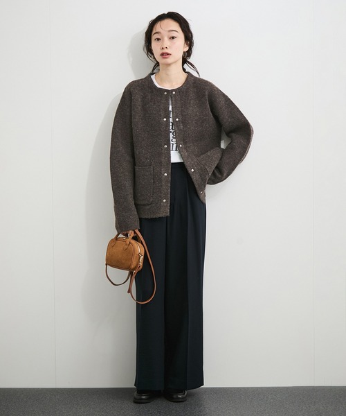 LE CERCLE par rope' カーディガン ダブルフェイスカーディガン