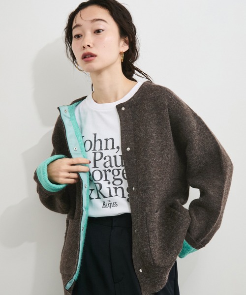 LE CERCLE par rope' カーディガン ダブルフェイスカーディガン