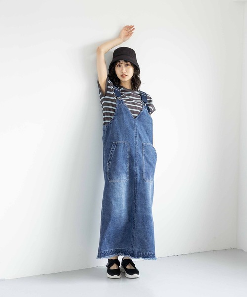 niko and… 「niko and」 サロペットスカート LARGE ブルー