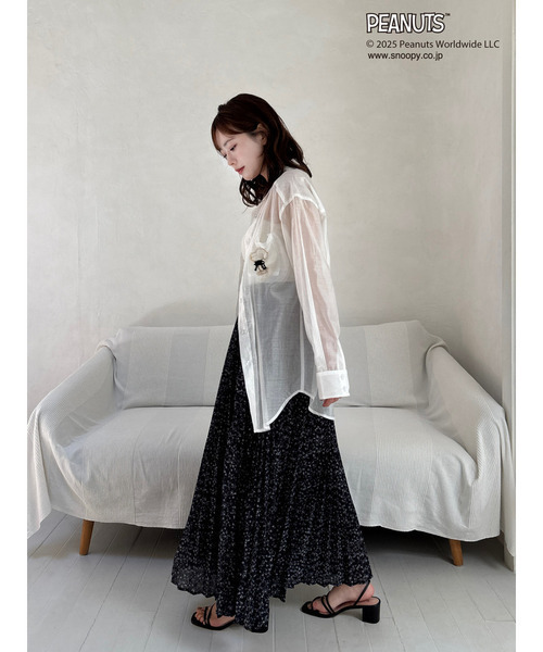 PG スヌーピー柄スカート size1 SNOOPY（スヌーピー） スカート PEANUTS 小花柄スカート : ZOZOTOWN