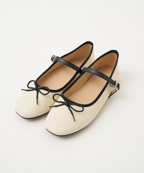 「one after another NICE CLAUP」 フラットパンプス S アイボリー レディース
