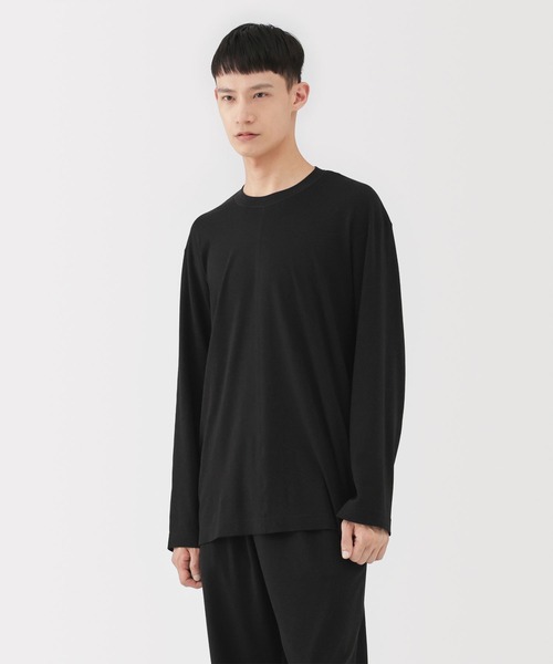 無印良品 MUJI Labo スムースジャージー セットアップ 黒 Lサイズ 男女兼用 スムースジャージー長袖プルオーバー | 無印良品