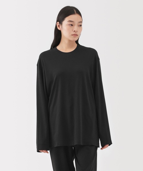 無印良品 MUJI Labo スムースジャージー セットアップ 黒 Lサイズ MUJI Labo ジャージ 「MUJI Labo」男女兼用 スムースジャージー長袖